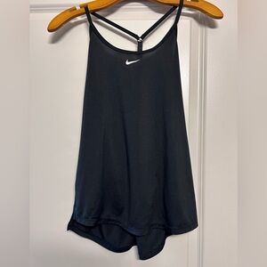 Nike Black Racerback Tank with White Swoosh